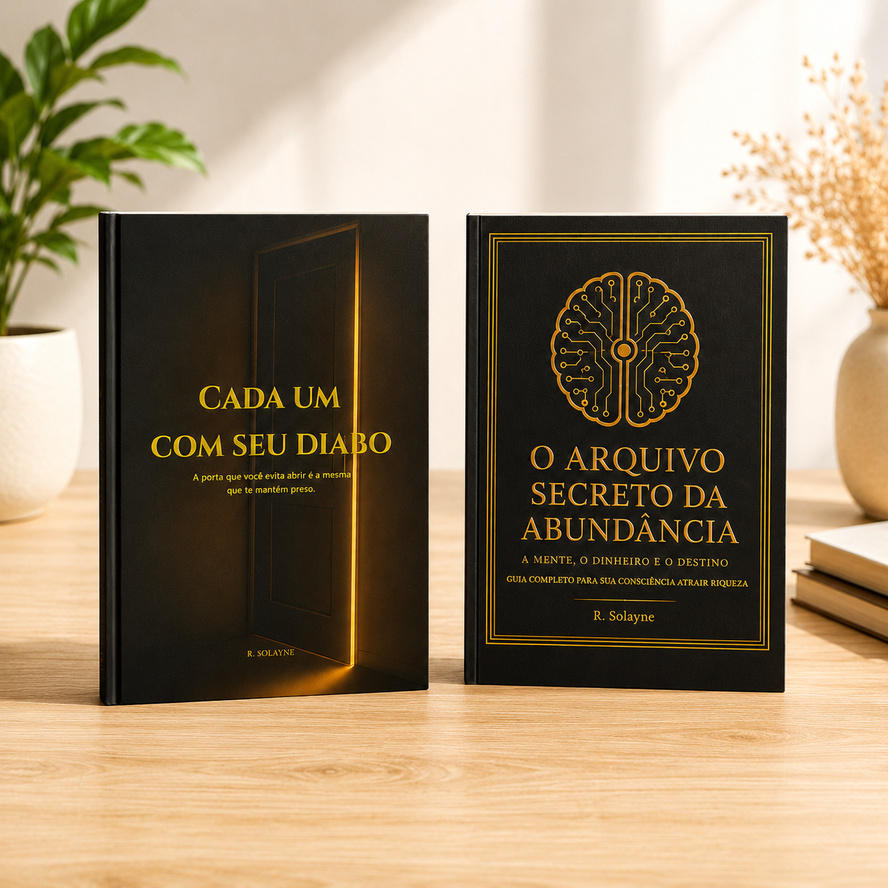 Mockup dos dois livros juntos, coleção completa