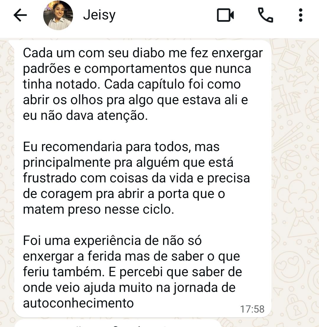 Depoimento real de leitora sobre o livro