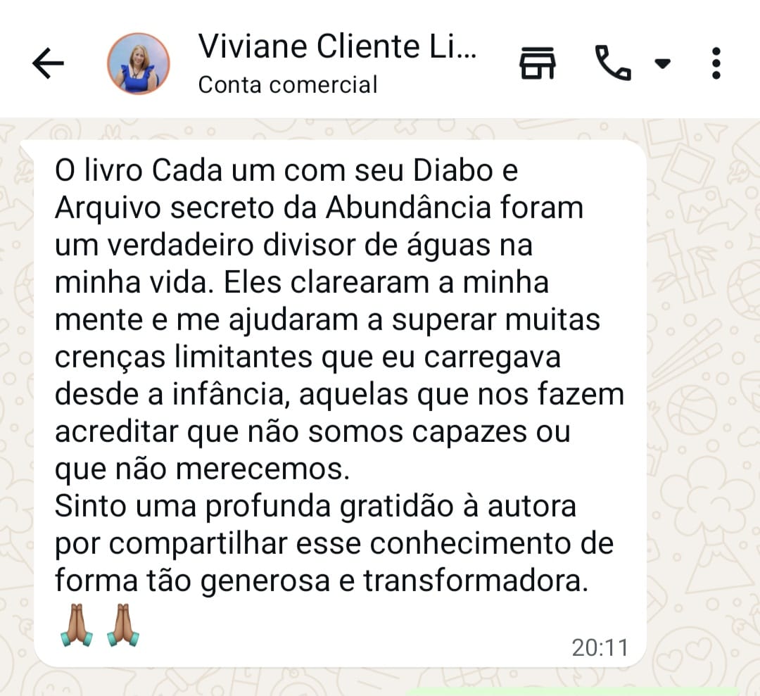 Depoimento real de leitora sobre o livro